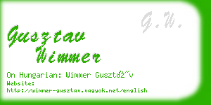 gusztav wimmer business card